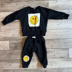 Little Bipsy | Smile Face Sweatshirt and Joggers Set | Size: 2-3T